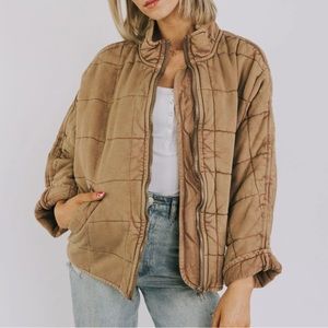 Free People Dolman Quilted Knit Jacket